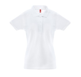 Рубашка-поло женская BERLIN WOMAN, к/р, белый, 2XL, 65% полиэстер, 35% хлопок, плотность 200 г/м2
