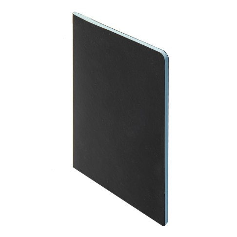 Тетрадь SLIMMY, 140 х 210 мм, черный с голубым, бежевый блок, в клетку Тетрадь SLIMMY, 140 х 210 мм, черный с голубым, бежевый блок, в клетку