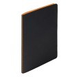 Тетрадь SLIMMY, 140 х 210 мм,  черный с оранжевым, бежевый блок, в клетку