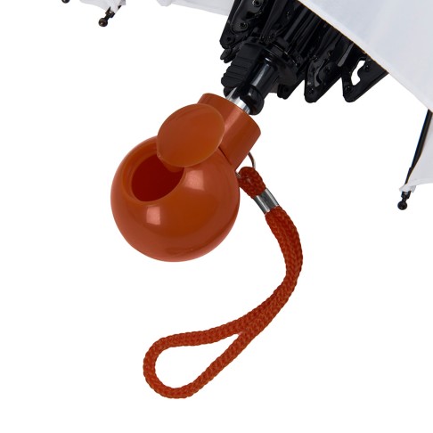 Зонт складной FANTASIA, механический, белый со светло-коричневой ручкой