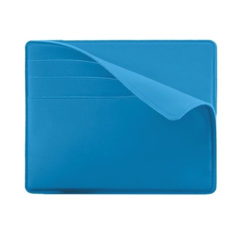 Чехол/картхолдер Simply для 6 карт с отделением для денег, голубой, PU 