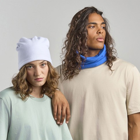 Шарф-бафф HOTTY-S с регулятором шнура, белый, флис, 100% полиэстер, 230 г/м2