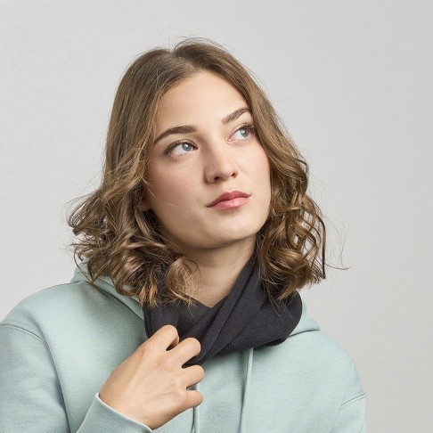 Шарф-бафф HOTTY-S с регулятором шнура, белый, флис, 100% полиэстер, 230 г/м2