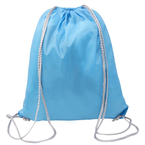 Рюкзак мешок со светоотражающей полосой RAY, голубой, 35*41 см, полиэстер 210D