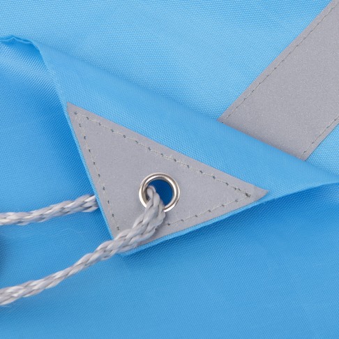 Рюкзак мешок со светоотражающей полосой RAY, голубой, 35*41 см, полиэстер 210D