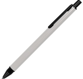 IMPRESS, ручка шариковая, белый/черный, металл  