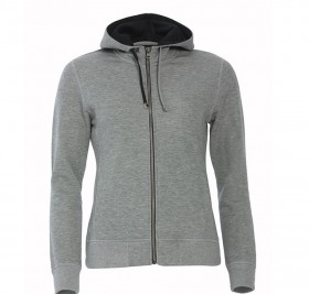 Толстовка женская Classic Hoody Full Zip, серый меланж_XS, 85% хлопок, 15% вискоза, 300 грм2