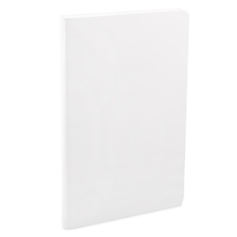 Бизнес-блокнот FUNKY SNOW, 130*210 мм, белый с синим форзацем, мягкая обложка, блок в точку