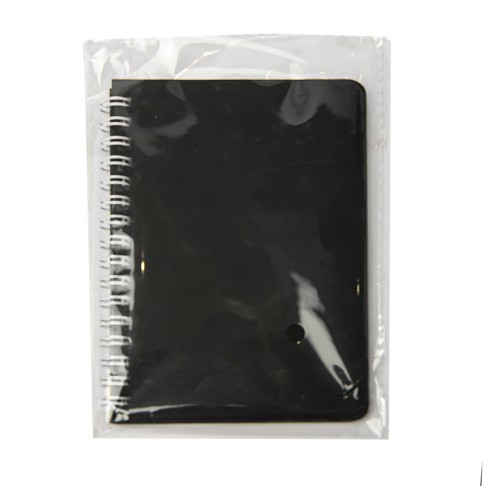 Блокнот на двойной пружине HELIX MINI, 105 х 150  мм, черный с белым, блок в клетку