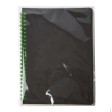 Блокнот на двойной пружине HELIX, 143 х 205 мм, черный с зелёным, блок в линейку