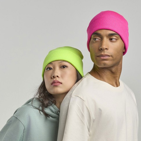 Шапка вязаная  двойная Wind-S, бежевый, 100% переработанный полиэстер