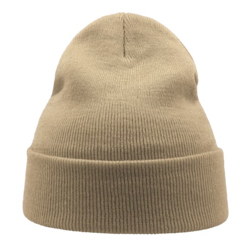 Шапка вязаная  двойная Wind-S, бежевый, 100% переработанный полиэстер