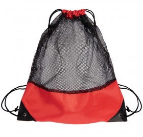 Рюкзак мешок с укреплёнными уголками Mesh, красный, 35*41 см, полиэстер 210D