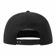 Бейсболка SNAP FIVE-S, 5 клиньев, пласт. застежка, черный, 100% переработанный полиэстер, 300 г/м2
