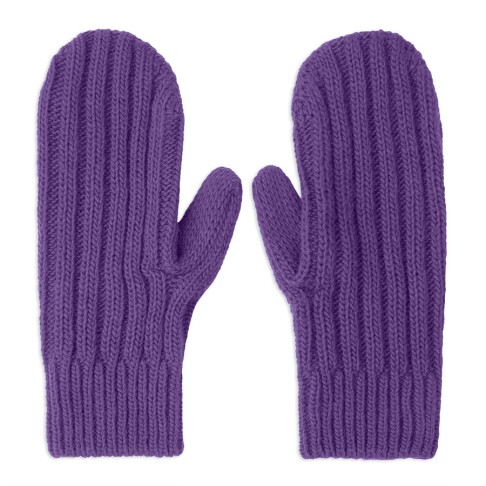 Варежки вязаные НАСВЯЗИ©, фиолетовый, 30% шерсть,70% акрил Варежки вязаные НАСВЯЗИ©, фиолетовый, 30% шерсть,70% акрил