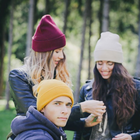 Шапка вязаная  двойная 