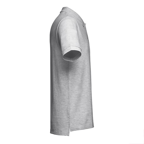 Рубашка-поло мужская ADAM, серый меланж, 5XL, 85% хлопок, 15% вискоза, плотность 195 г/м2