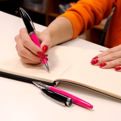 ORIGINAL, ручка шариковая, розовый/черный/хром, металл ORIGINAL, ручка шариковая, розовый/черный/хром, металл