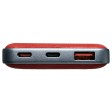 Универсальный аккумулятор EMBER 10 (10000мАч) с быстрой зарядкой, бордовый
