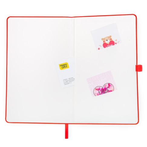 Бизнес-блокнот А5 FLIPPY, красный, твердая обложка, в линейку