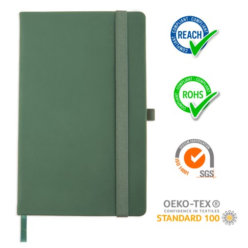 Бизнес-блокнот А5 FLIPPY, зеленый, твердая обложка, в линейку