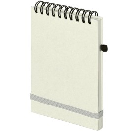 Блокнот на спирали MEMO, размер 95х145 мм, бежевый, блок в клетку