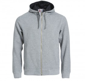 Толстовка мужская Classic Hoody Full Zip, меланж _S, 85% хлопок, 15% вискоза, 300 грм2