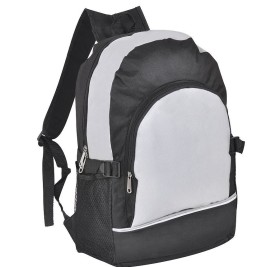 Рюкзак. серый с чёрным, 30х42х13, Полиэстер 600D+1680D, шелкография Рюкзак. серый с чёрным, 30х42х13, Полиэстер 600D+1680D, шелкография