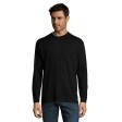 Футболка мужская с длинным рукавом MONARCH, глубокий черный, L, 100% хлопок, 150 г/м2