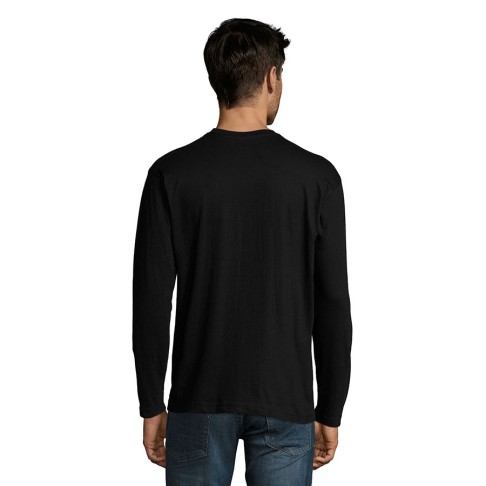 Футболка мужская с длинным рукавом MONARCH, глубокий черный, L, 100% хлопок, 150 г/м2