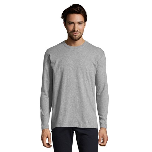 Футболка мужская с длинным рукавом MONARCH, серый меланж, XXL, 85% хлопок, 15% вискоза, 150 г/м2