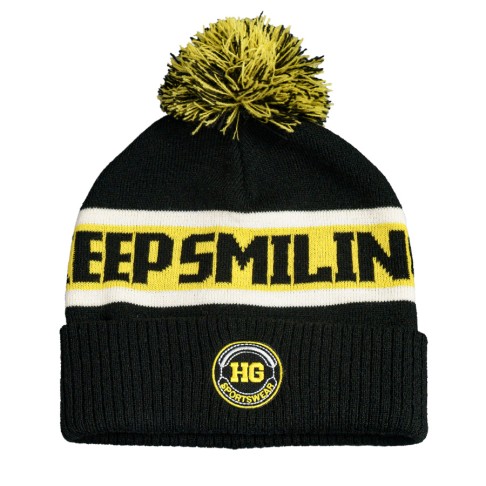 Образец вязанная шапка с помпоном и отворотом, двойная, 100% аркил