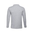 Рубашка-поло мужская BERN, д/р, серый меланж, 3XL, 85% хлопок, 15% вискоза, плотность 210 г/м2