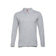 Рубашка-поло мужская BERN, д/р, серый меланж, 5XL, 85% хлопок, 15% вискоза, плотность 210 г/м2