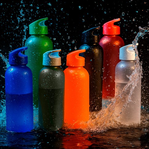 Бутылка для воды LIQUID 2, 550мл. матовая, белая, пластик