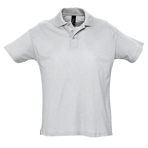 Рубашка поло мужская SUMMER II, светло-серый меланж, 2XL, 100% хлопок, 170 г/м2