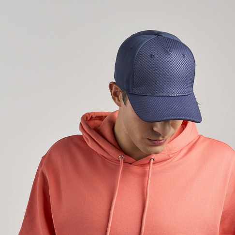 Бейсболка GEAR-S, 5 клиньев, заст. на липучке, красный,100% п-й п-э/95% п-й п-э, 5% э-н, 300 г/м2