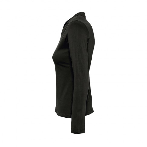 Футболка женская с длинным рукавом MAJESTIC, глубокий черный, M, 100% хлопок, 150 г/м2
