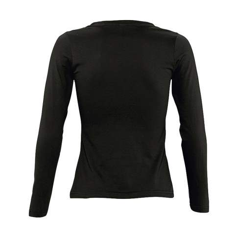 Футболка женская с длинным рукавом MAJESTIC, глубокий черный, XXL, 100% хлопок, 150 г/м2 Футболка женская с длинным рукавом MAJESTIC, глубокий черный, XXL, 100% хлопок, 150 г/м2