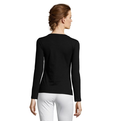 Футболка женская с длинным рукавом MAJESTIC, глубокий черный, XXL, 100% хлопок, 150 г/м2 Футболка женская с длинным рукавом MAJESTIC, глубокий черный, XXL, 100% хлопок, 150 г/м2