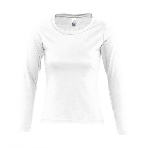 Футболка женская с длинным рукавом MAJESTIC, белый, XL, 100% хлопок, 150 г/м2