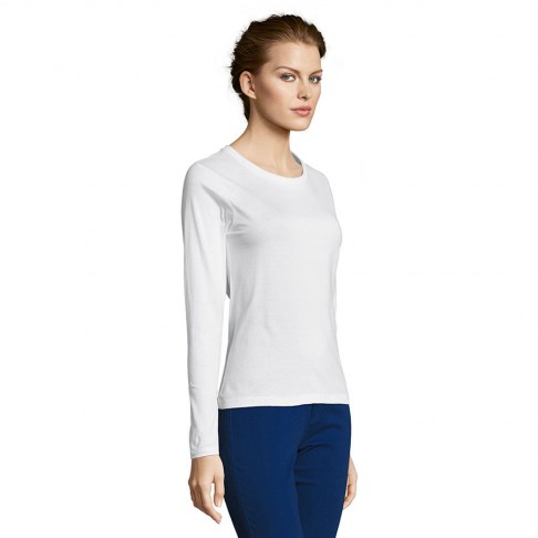 Футболка женская с длинным рукавом MAJESTIC, белый, XL, 100% хлопок, 150 г/м2