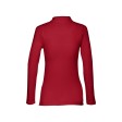 Рубашка-поло женская BERN WOMEN, д/р, бордовый, XL, 100% хлопок, плотность 210 г/м2