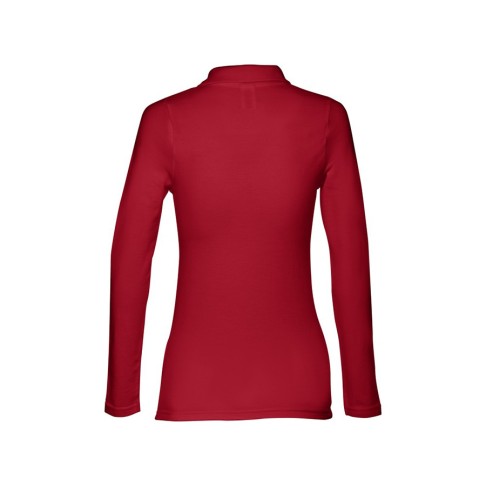 Рубашка-поло женская BERN WOMEN, д/р, бордовый, XL, 100% хлопок, плотность 210 г/м2