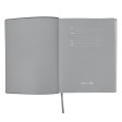 Бизнес-блокнот BIGGY, B5 формат, серый, серый форзац, мягкая обложка, в клетку