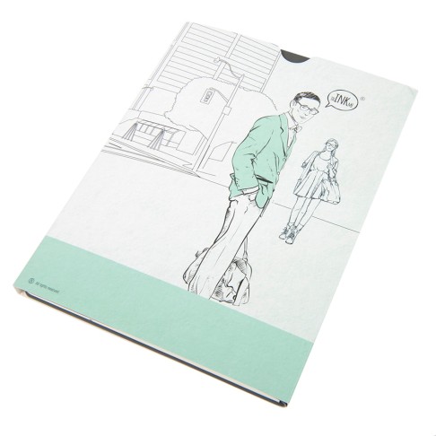 Бизнес-блокнот BIGGY, B5 формат, серый, серый форзац, мягкая обложка, в клетку