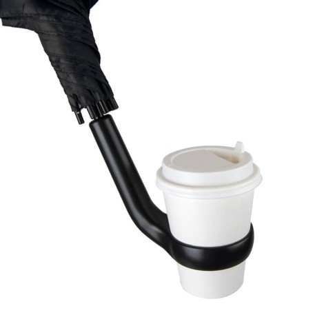 Зонт-трость LIVERPOOL с ручкой-держателем,полуавтомат, 100% полиэстер, пластик