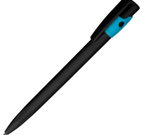 Ручка шариковая KIKI ECOLINE, черный/голубой классик, экопластик