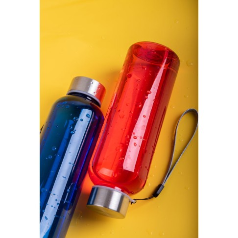 Бутылка для воды WATER, 500 мл; прозрачный, пластик rPET, нержавеющая сталь