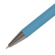 Ручка шариковая FACTOR, голубой/темно-серый, металл, пластик, софт-покрытие